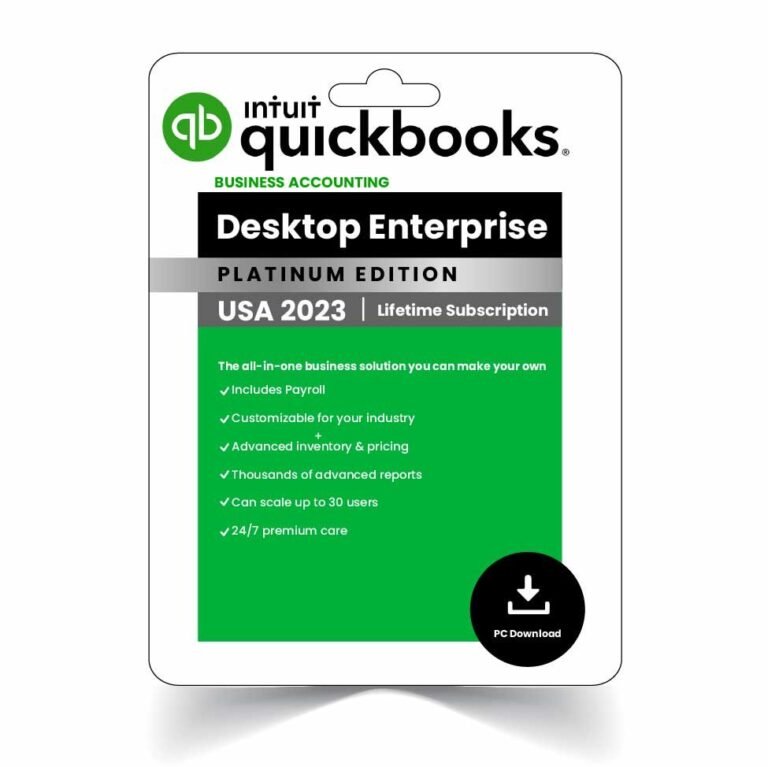 Intuit QuickBooks Desktop Enterprise 2023 Lifetime Activation